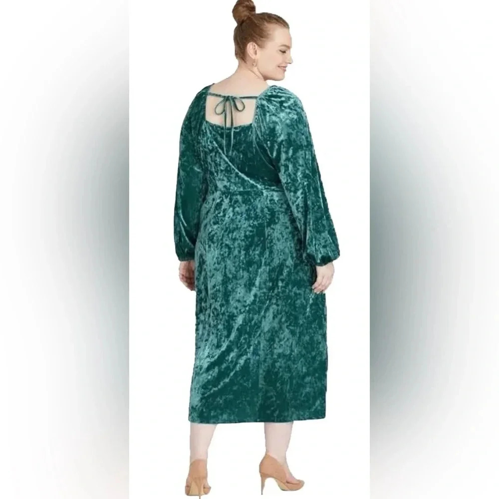 Ava & Viv | Velvet Long Sleeve Dress | 2X